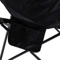 Складной кемпинговый стул Moon Chair со спинкой и карманом, оксфорд и углеродистая сталь, до 120 кг, с чехлом Коричневый