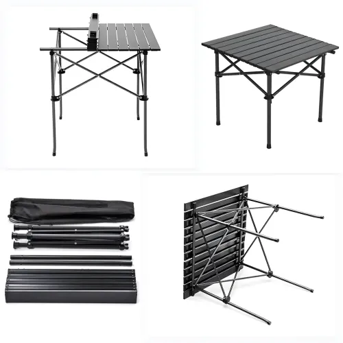 Складной туристический стол AND 50×50×54 см, алюминиевый, 2.2 кг, до 80 кг, в сумке, для пикника, кемпинга - фото 8