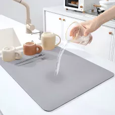 Коврик для сушки посуды AND 5210, 30×30 см, впитывающий, быстросохнущий, с диатомитом, антискользящий