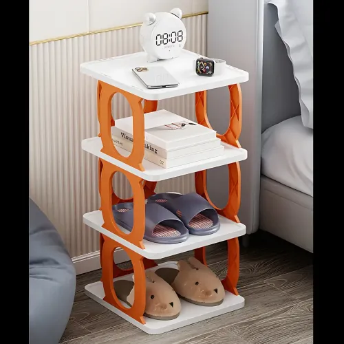 Універсальний пластиковий органайзер Shoe rack AND LY-580 4 полиці для взуття, книг, у ванну, на кухню - фото 7