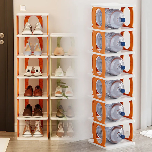 Универсальный пластиковый органайзер Shoe rack AND LY-580 4 полки для обуви, книг, в ванную, на кухню - фото 7