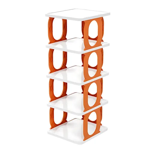 Універсальний пластиковий органайзер Shoe rack AND LY-580 4 полиці для взуття, книг, у ванну, на кухню - фото 2