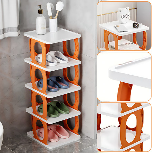 Универсальный пластиковый органайзер Shoe rack AND LY-580 4 полки для обуви, книг, в ванную, на кухню - фото 10