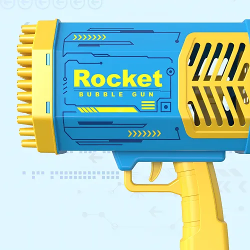 Машина для мильних бульбашок Rocket MA517, 69 отворів, підсвітка, вентилятор, акумуляторна, ABS пластик - фото 8