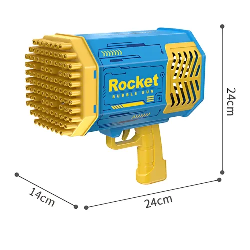 Машина для мильних бульбашок Rocket MA517, 69 отворів, підсвітка, вентилятор, акумуляторна, ABS пластик - фото 9
