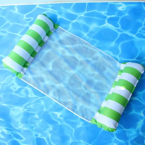 Надувний матрац-гамак для плавання Pool Loungers MA554 118×67 см, зелено-білий, до 80 кг, сітка, ПВХ - фото 7
