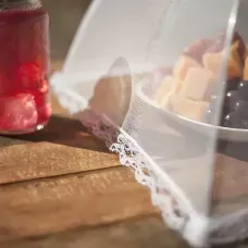 Крышка сетка на еду от мошек и мух MA556, складной зонтик для продуктов от насекомых 70x50х29см