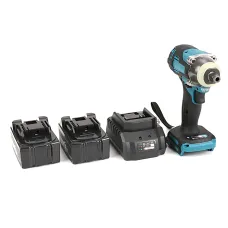 Гайковерт акумуляторний DTW301 48 V 5.0 А·год, 300 Нм, безщітковий, 3 режими, 2 АКБ, тріскачка, набір насадок, кейс