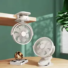Вентилятор міні Fan LY-850 з прищіпкою, USB, 360° нахил і поворот, таймер 2/6/9, аб 1800 мА·год, 3 швидкості