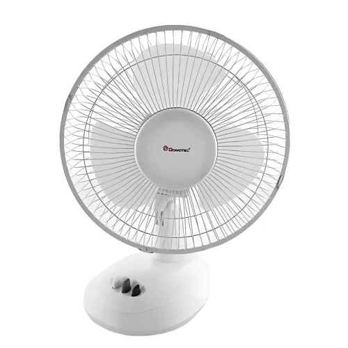 Настільний вентилятор Domotec MS-1624 Fan 9, 25 Вт, 2 швидкості, поворот і нахил, знімна решітка, білий - фото 4