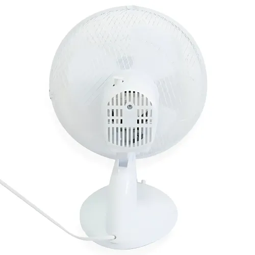 Настільний вентилятор Domotec MS-1624 Fan 9, 25 Вт, 2 швидкості, поворот і нахил, знімна решітка, білий - фото 3