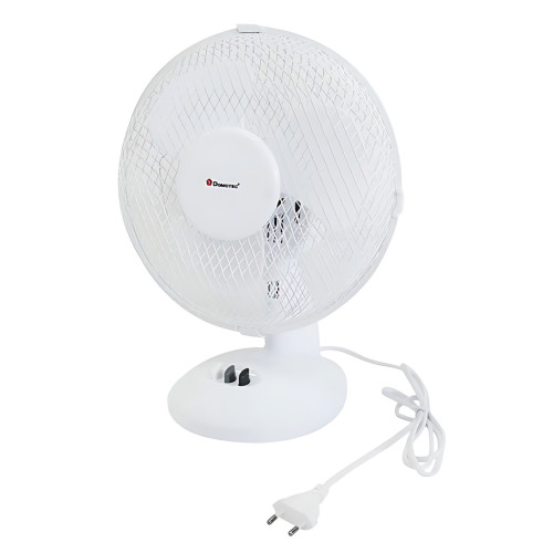 Настільний вентилятор Domotec MS-1624 Fan 9, 25 Вт, 2 швидкості, поворот і нахил, знімна решітка, білий - фото 5