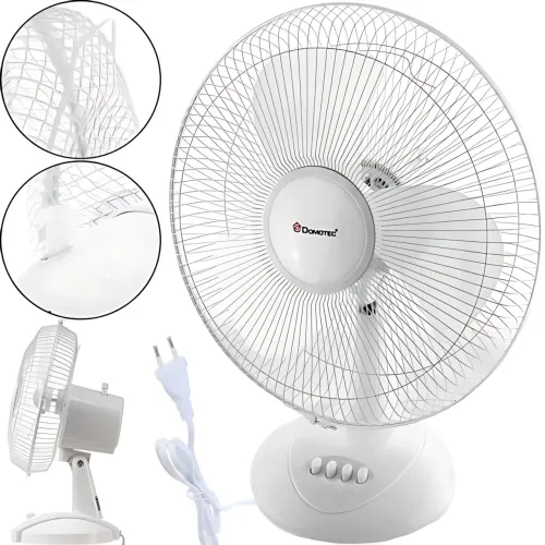 Вентилятор настільний Domotec MS-1626 16 (43 см), 40 Вт, 3 швидкості, поворот, нахил, робота від 220 в, білий - фото 5