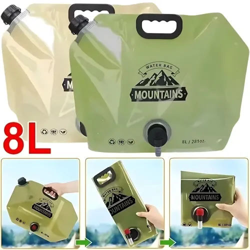 Сумка для води складана AND-1, water bag 8 л, з краном, мірною шкалою, до 60 °C, 42.5×31.5 см - фото 8