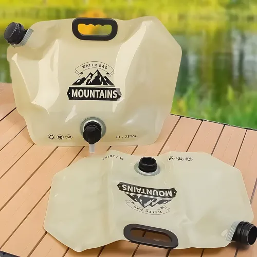 Сумка для води складана AND-1, water bag 8 л, з краном, мірною шкалою, до 60 °C, 42.5×31.5 см Зелений - фото 7