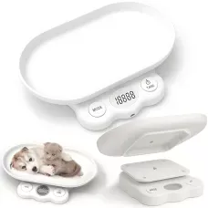 Цифрові ваги Weighing by weight AND 0.1 г-5 кг, 30×16×16 см, знімний піддон, USB/AAA, для кухні, тварин