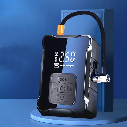 Автокомпресор Fanelod 2024, 150 PSI, 120 Вт, акумулятор 6000 мА·год, цифровий дисплей, автостоп, 4 насадки - фото 4