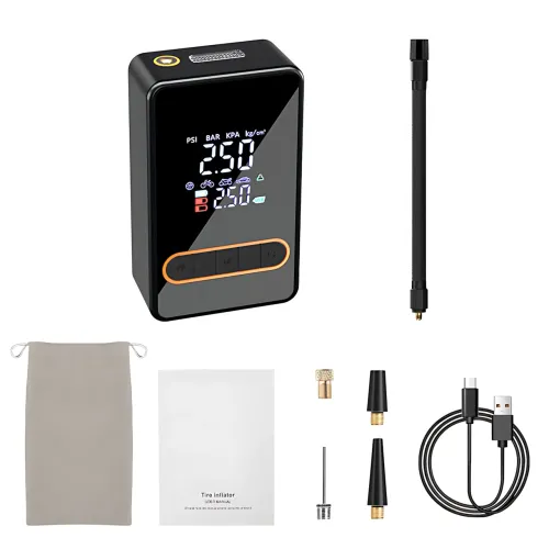 Автомобільний компресор-насос Car Air Pump CX-329, 30 л/хв, 150 PSI, 1800 мА·год, манометр, ліхтарик - фото 10