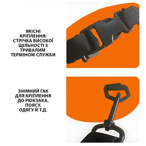 Гермомішок 2 л Ocean Pack ART-0524, 28×12 см, водонепроникний, ПВХ 500D, IPX65, безшовний, оранжевий - фото 8