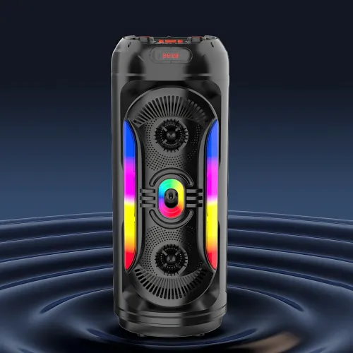 Портативная Bluetooth-колонка 2x8 25 Вт х2, с микрофоном, LED-подсветкой, USB/SD/FM/AUX/BT, дисплеем, пультом - фото 8