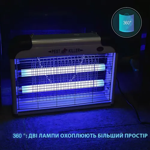 Электрическая инсектицидная лампа-ловушка Pest Killer ZCTT-L12, 12 Вт, 220В, 27×21×9 см, для комаров и мух - фото 9