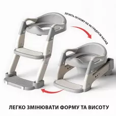 Складная детская накладка на унитаз со ступенькой Babycare MA605, для 1–9 лет, с ручками, спинкой, до 50 кг