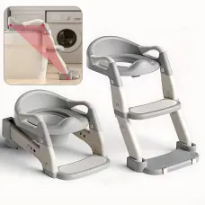Складная детская накладка на унитаз со ступенькой Babycare MA605, для 1–9 лет, с ручками, спинкой, до 50 кг