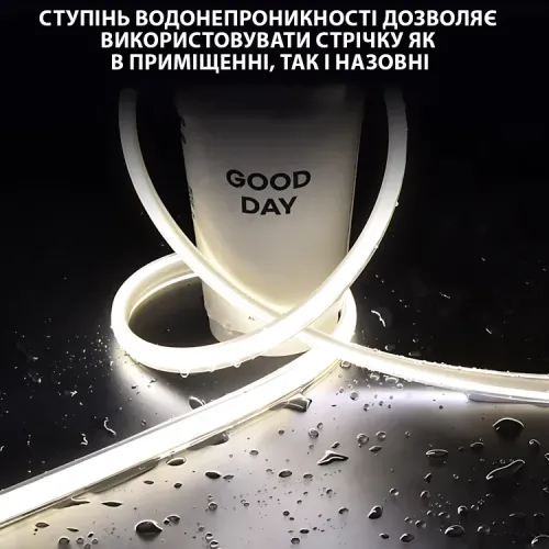 Гнучка неонова стрічка 5 м USB з димером MA573, IP65, теплий білий 2800-3500 K, світлодіодна LED-підсвітка - фото 7