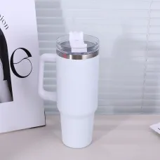 Термокружка Stanley 1,18 л с крышкой FlowState и соломинкой, вакуумная изоляция, нержавеющая сталь, ручка Белый