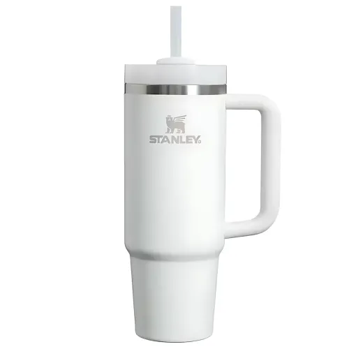 Термокухоль Stanley 1,18 л з кришкою FlowState і соломинкою, вакуумна ізоляція, неіржавка сталь, ручка Білий - фото 2