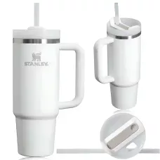 Термокружка Stanley 1,18 л с крышкой FlowState и соломинкой, вакуумная изоляция, нержавеющая сталь, ручка Белый
