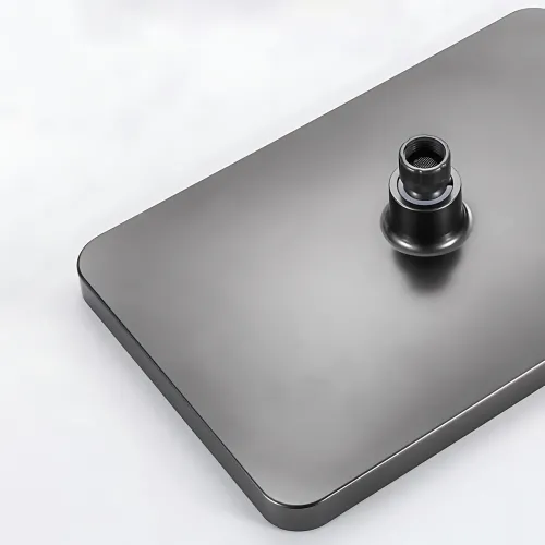 Чорний душовий набір 4 в 1 Black Bathroom Shower Set Piano Keys з тропічним душем і ручною лійкою, чорний - фото 15