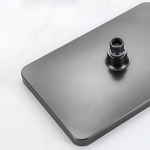Черный душевой набор 4 в 1 Black Bathroom Shower Set Piano Keys с тропическим душем и ручной лейкой, черный - фото 15