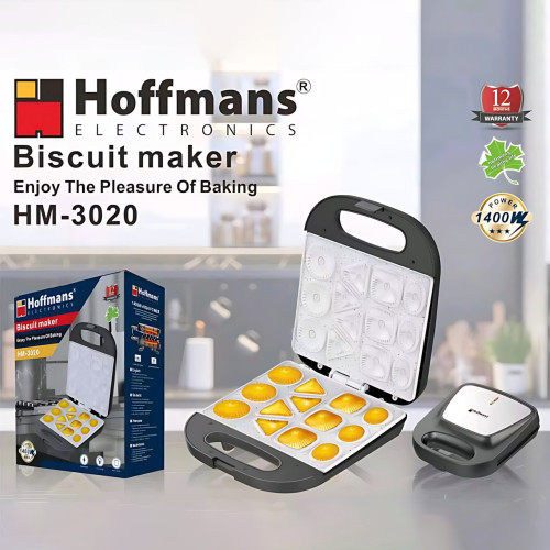 Мультипекарь для печенья Hoffmans HM-3020, 1400 Вт, 13 форм, антипригарное покрытие, терморегулятор - фото 5