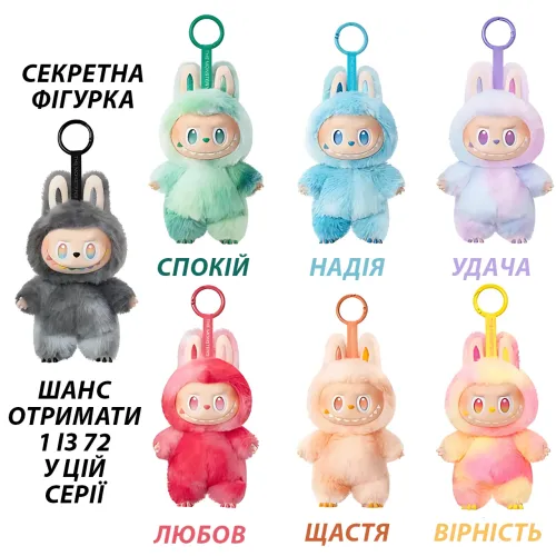 Іграшка-сюрприз брелок Labubu 3 серія Big into Energy, Pop Mart, 17 см, тай-дай плюш, blind box, колекційна - фото 10