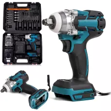 Акумуляторний шурупокрут-гайковерт Krafftec 48 V, 6.0 Ah, 2 швидкості, 3000 об./хв, 2 акб, 25 насадок, у кейсі