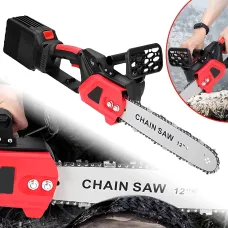 Аккумуляторная цепная пила DOMOTEC Chain Saw 12–16, универсальная шина, 2 аккумулятора 48V, зарядное