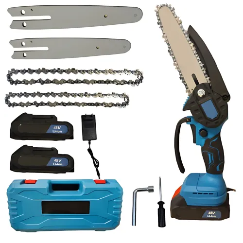 Акумуляторна ланцюгова пила DOMOTEC 48V Chain Saw (6 + 8) з кейсом і 2 АКБ - фото 10