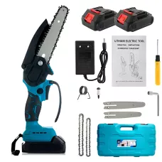 Акумуляторна ланцюгова пила DOMOTEC 48V Chain Saw (6 + 8) з кейсом і 2 АКБ