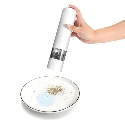 Электрическая автоматическая мельница DISPENER для соли и перца, с подсветкой, керамический механизм - фото 10