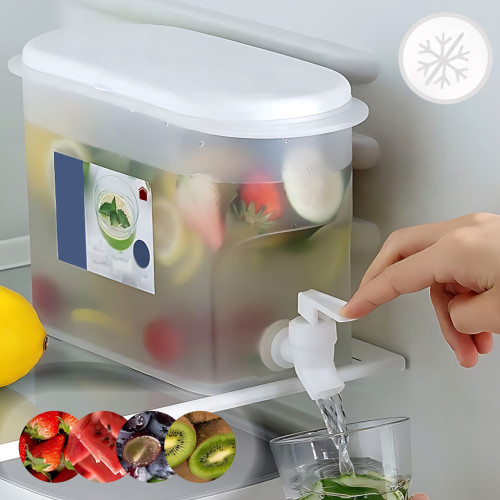 Пластиковый кувшин с краником для холодной воды AND XL-1376, лимонадник 2.7 л, прозрачный контейнер - фото 9