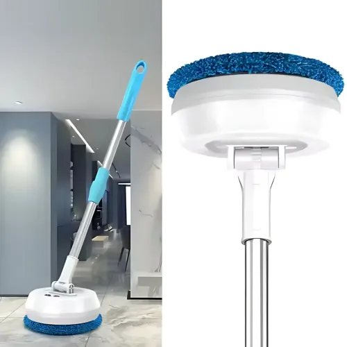 Електрична бездротова швабра AND-089, акумуляторна, 2 в 1, обертова насадка, USB-зарядка, білий - фото 2