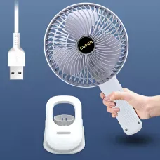 Вентилятор Mini USB Fan XL-1293 проводной, с прищепкой, бесщёточный мотор, 3 скорости, поворот 120°, белый