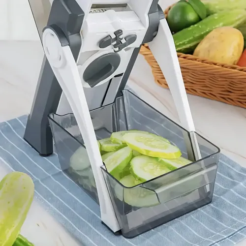 Многофункциональная овощерезка-слайсер 4в1 Delimano Brava Spring Slicer, регулируемая толщина 0,1–8 мм - фото 7
