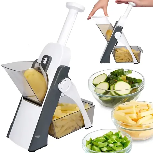 Многофункциональная овощерезка-слайсер 4в1 Delimano Brava Spring Slicer, регулируемая толщина 0,1–8 мм - фото 4