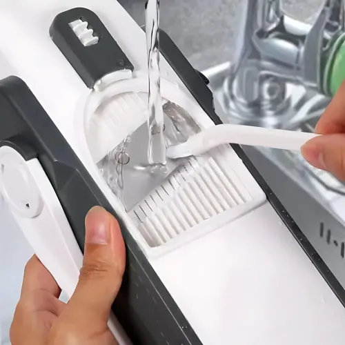 Многофункциональная овощерезка-слайсер 4в1 Delimano Brava Spring Slicer, регулируемая толщина 0,1–8 мм - фото 8