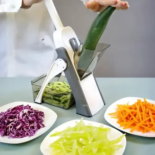 Многофункциональная овощерезка-слайсер 4в1 Delimano Brava Spring Slicer, регулируемая толщина 0,1–8 мм - фото 9
