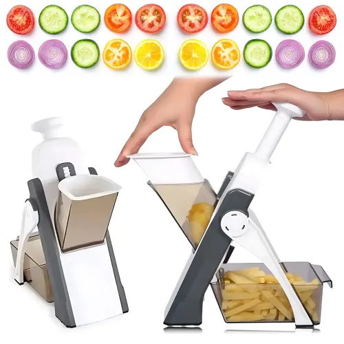 Багатофункціональна овочерізка-слайсер 4в1 Delimano Brava Spring Slicer, регульована товщина 0,1-8 мм