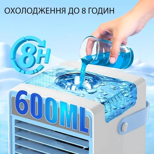Міні кондиціонер Arctic Air Cooler AND XL-1375, охолодження і зволоження, контейнер для льоду та води, USB - фото 6