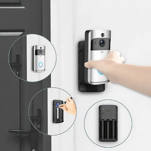 Відеодомофон Wi-Fi V5 720P з нічним баченням, датчиком руху, акумулятором, голосовим викликом - фото 5
